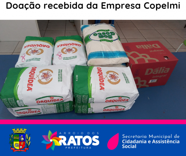 DOAÇÃO RECEBIDA DA EMPRESA COPELMI MINERAÇÃO LTDA