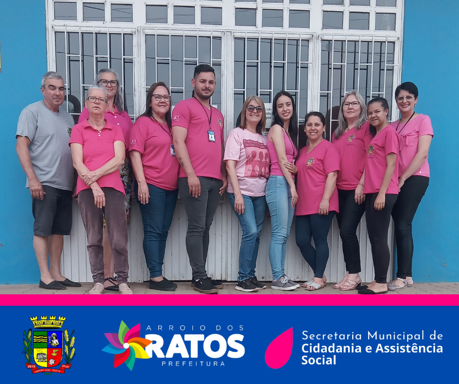 A SECRETARIA MUNICIPAL DE CIDADANIA E ASSISTÊNCIA SOCIAL E COORDENADORIA DE POLÍTICAS PÚBLICAS PARA ÀS MULHERES APOIAM A CAMPANHA OUTUBRO ROSA